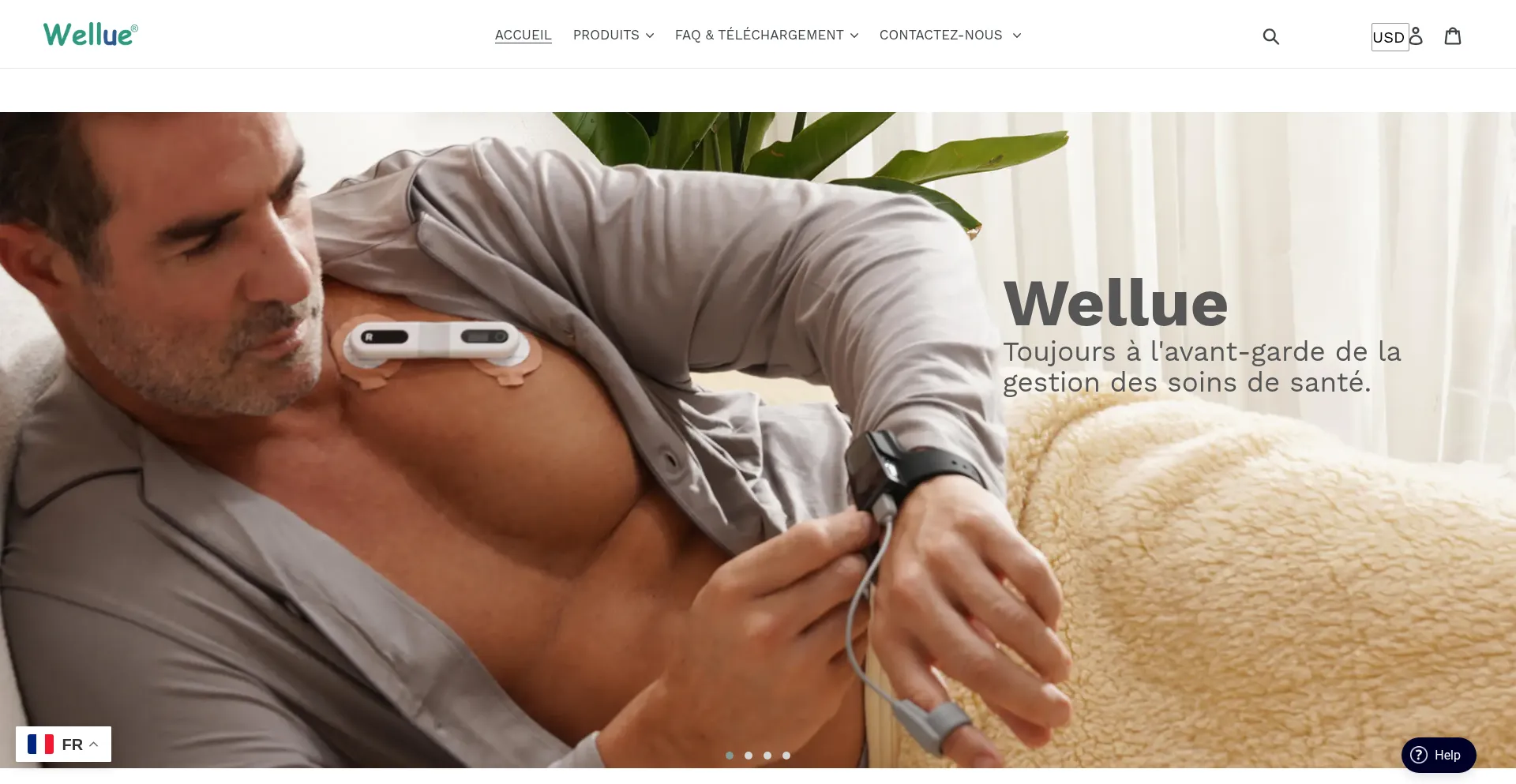 Website screenshot of Fr.getwellue.com