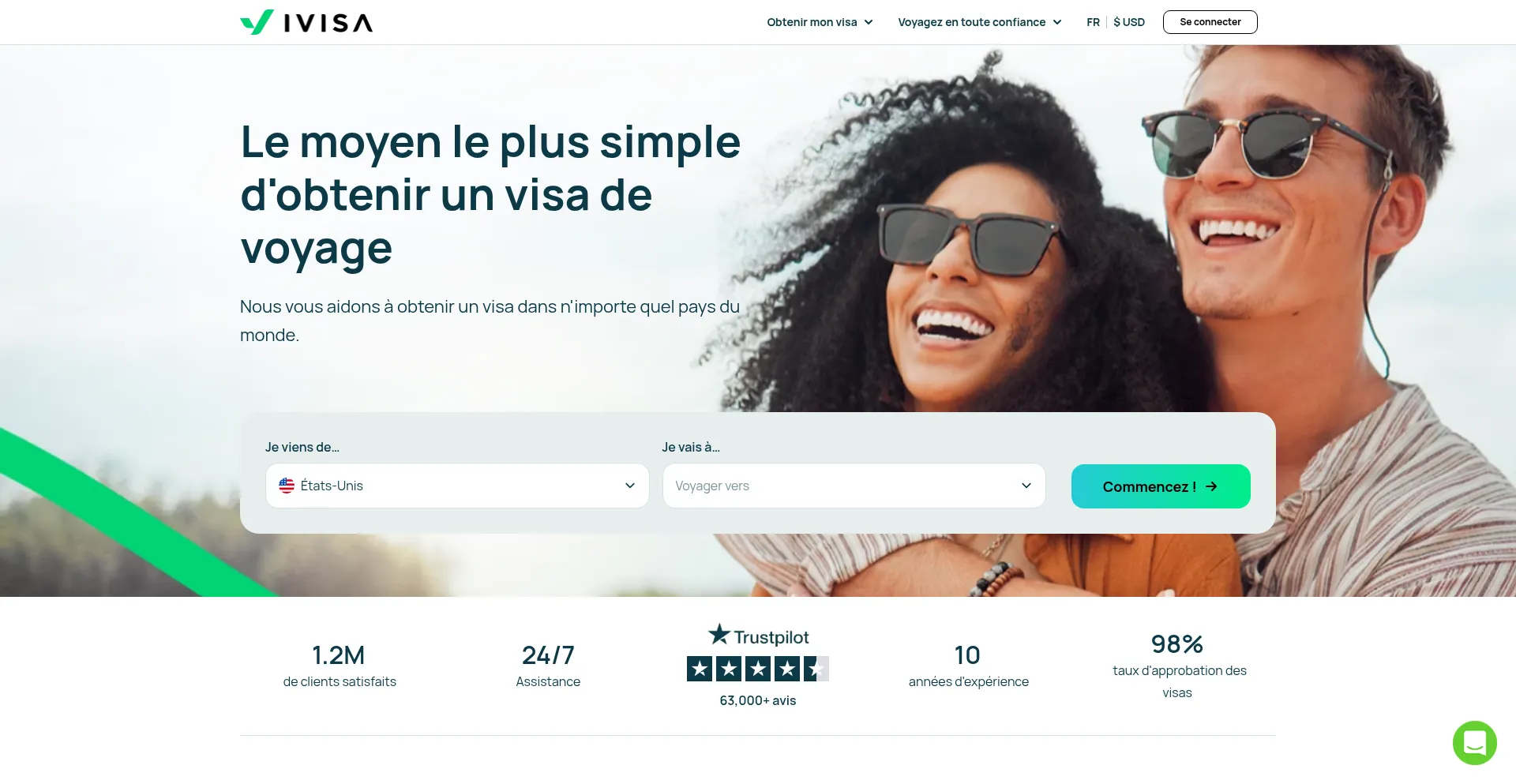 Website screenshot of Fr.ivisa.com