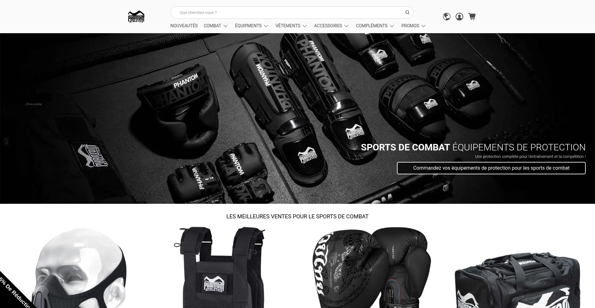 Website screenshot of Fr.phantom-athletics.com