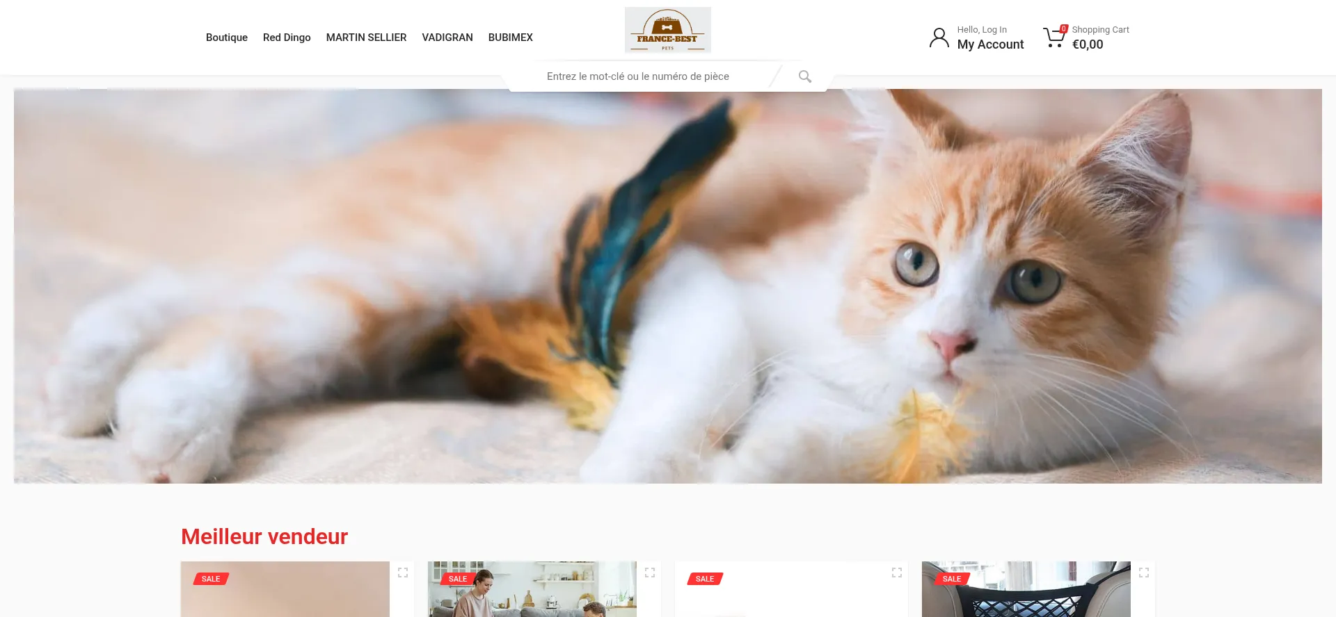 Website screenshot of France-best-pets.com