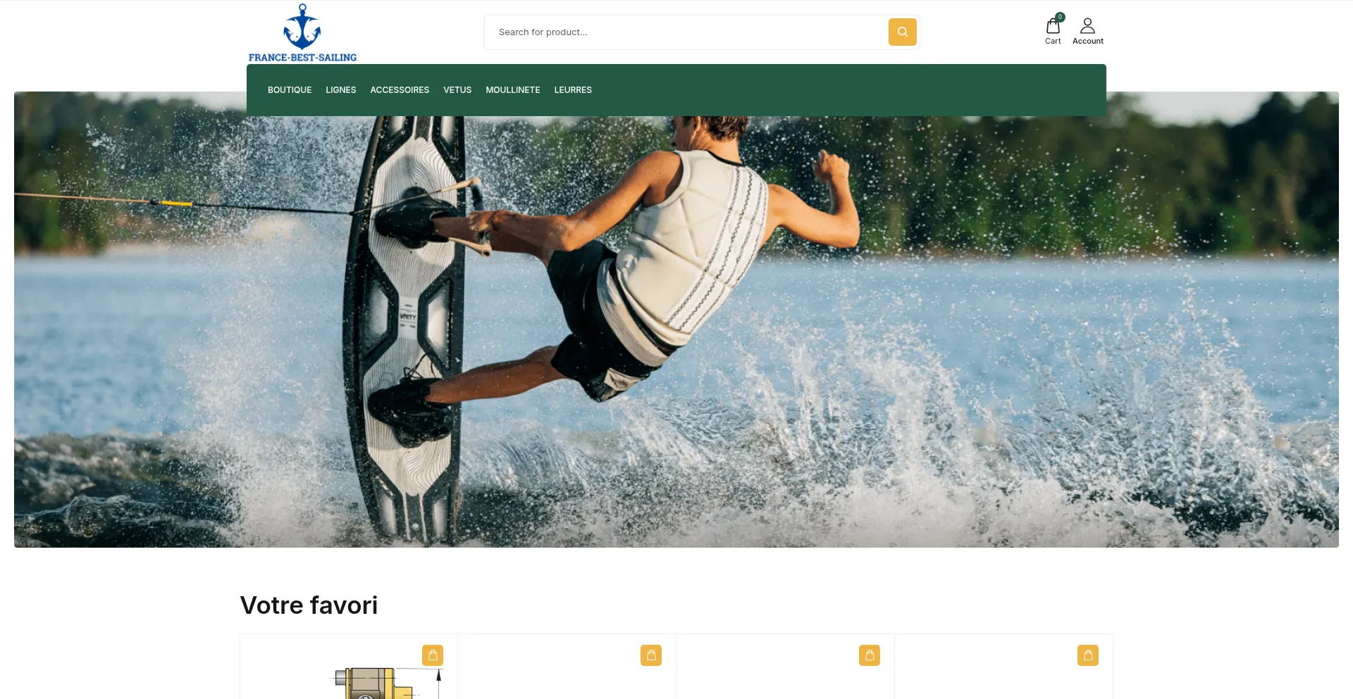 Website screenshot of France-best-sailing.com