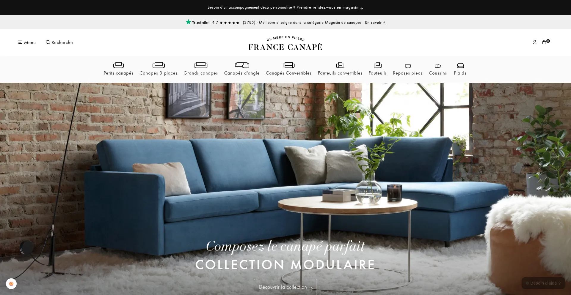 Website screenshot of Francecanape.com