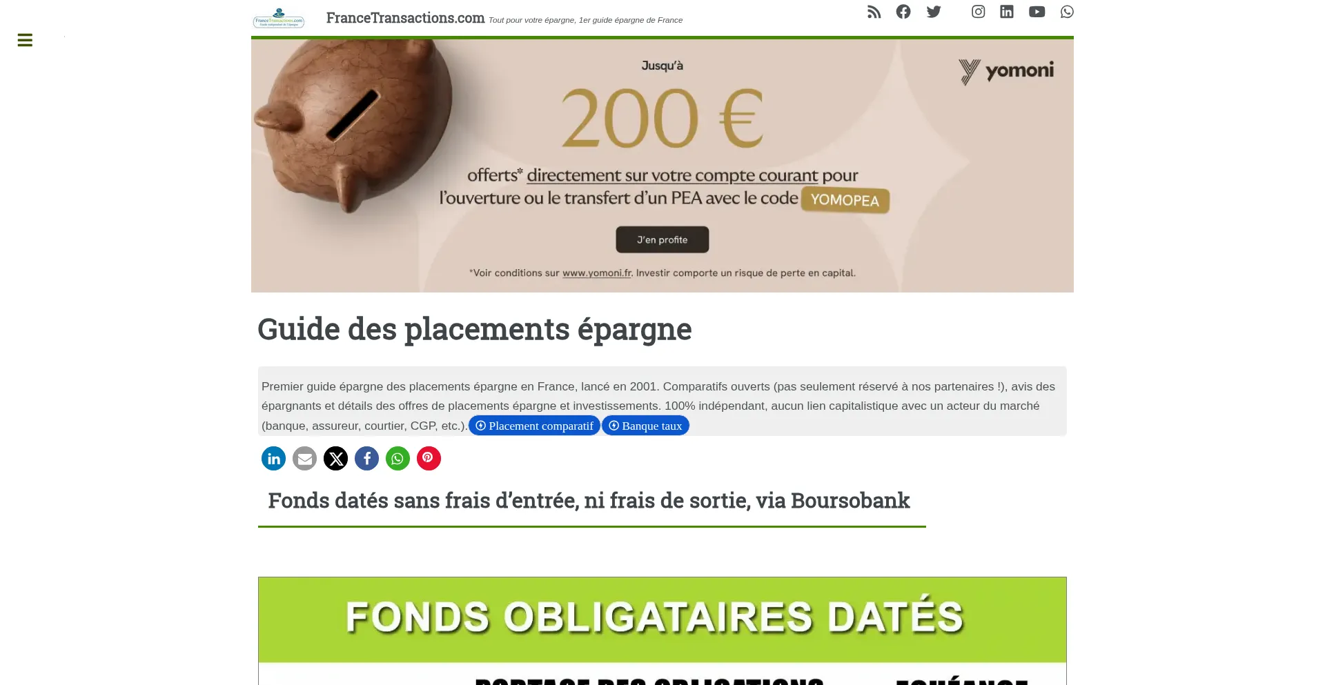Website screenshot of Francetransactions.com