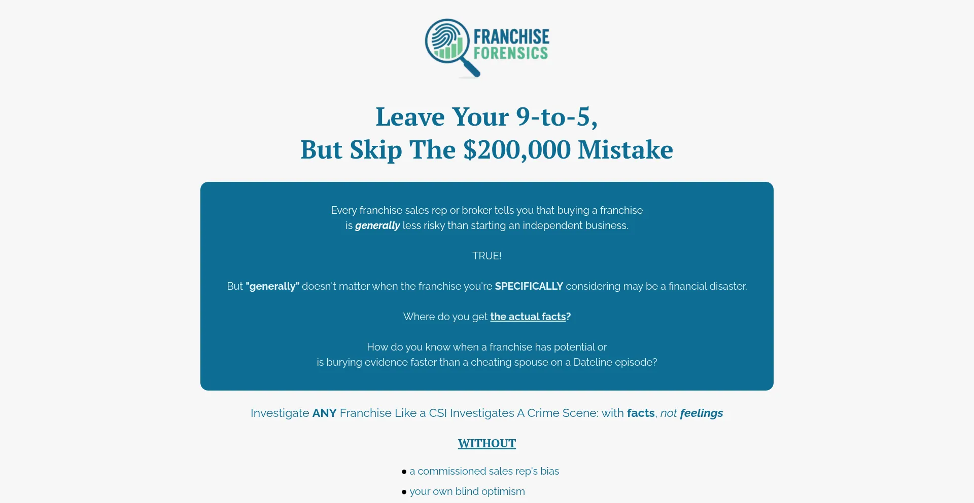 Franchisemicroscope.com Screenshot
