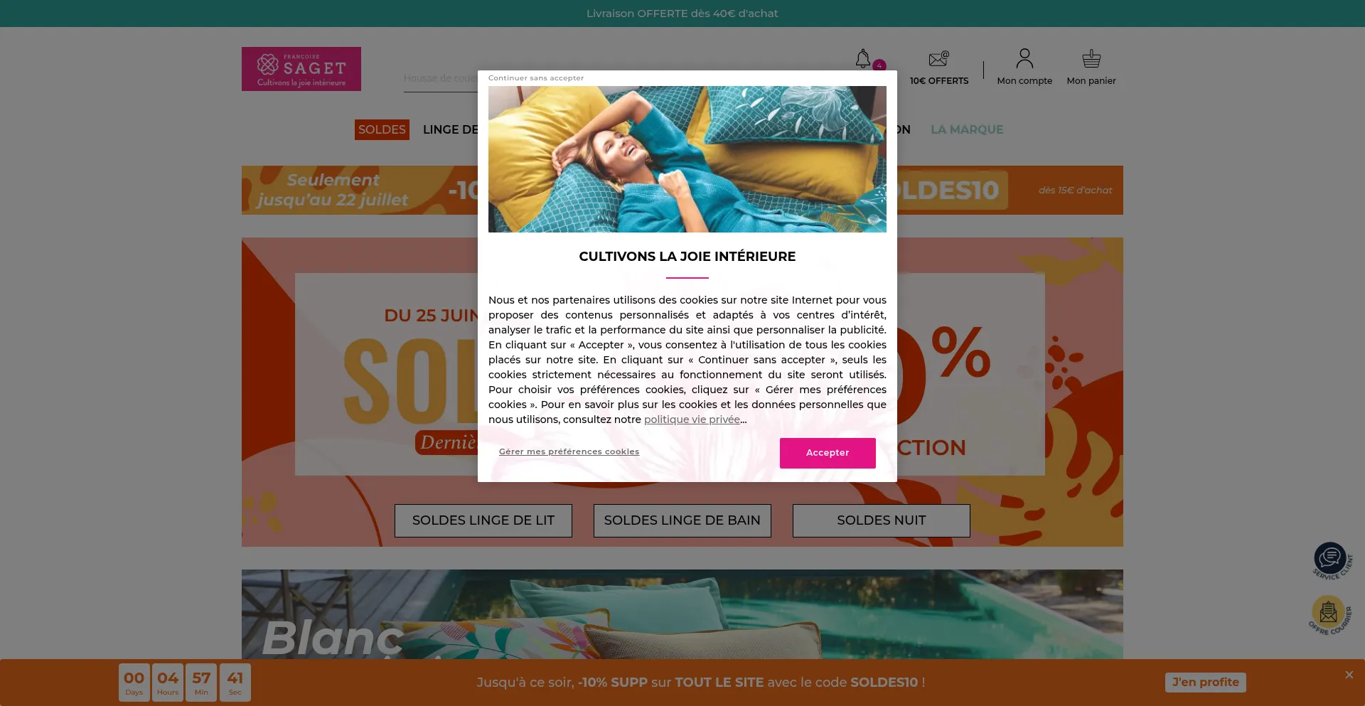 Website screenshot of Francoisesaget.com