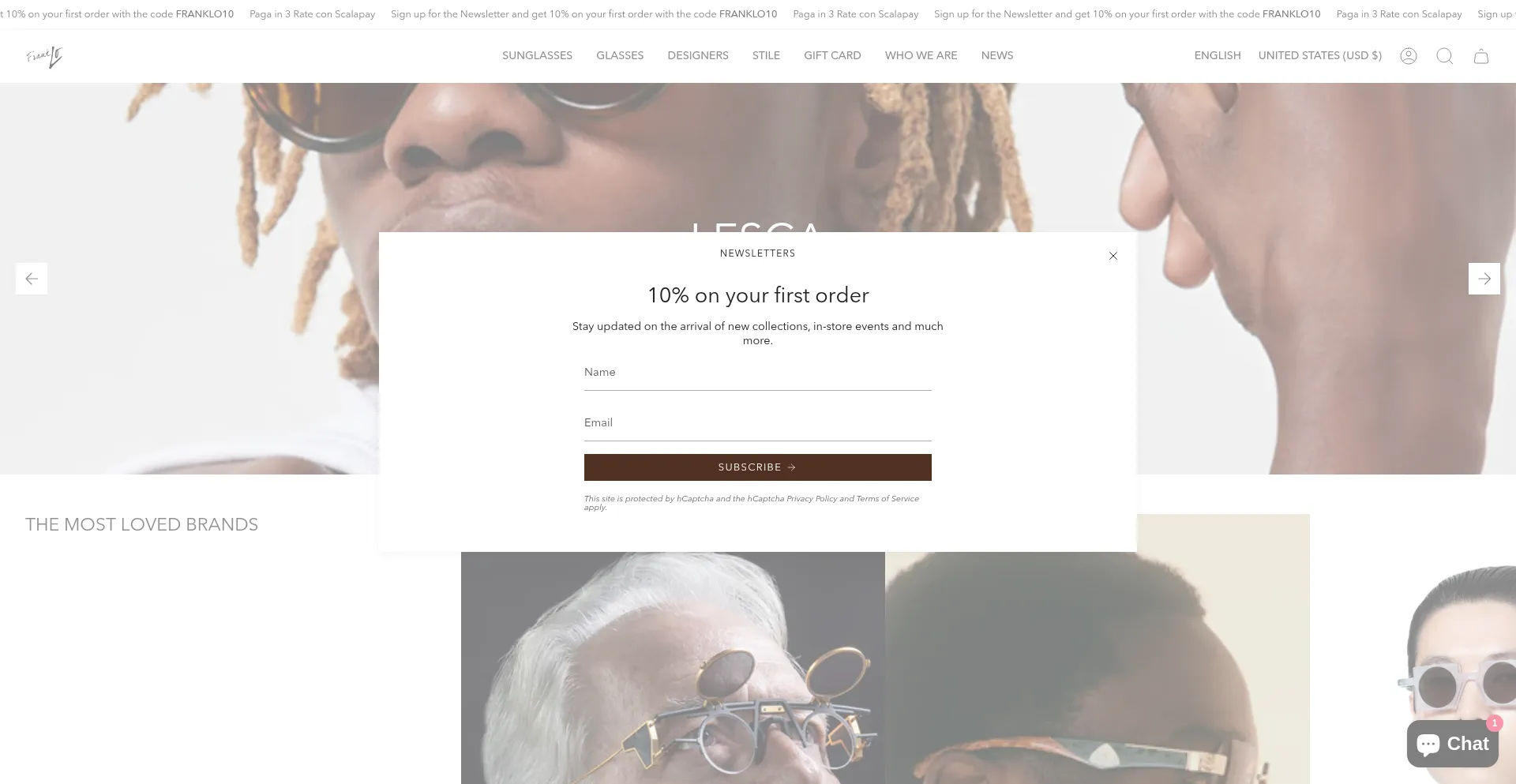 Website screenshot of Franklo.it