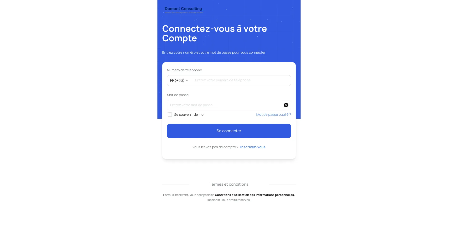 Website screenshot of Frdomontconsulting.com