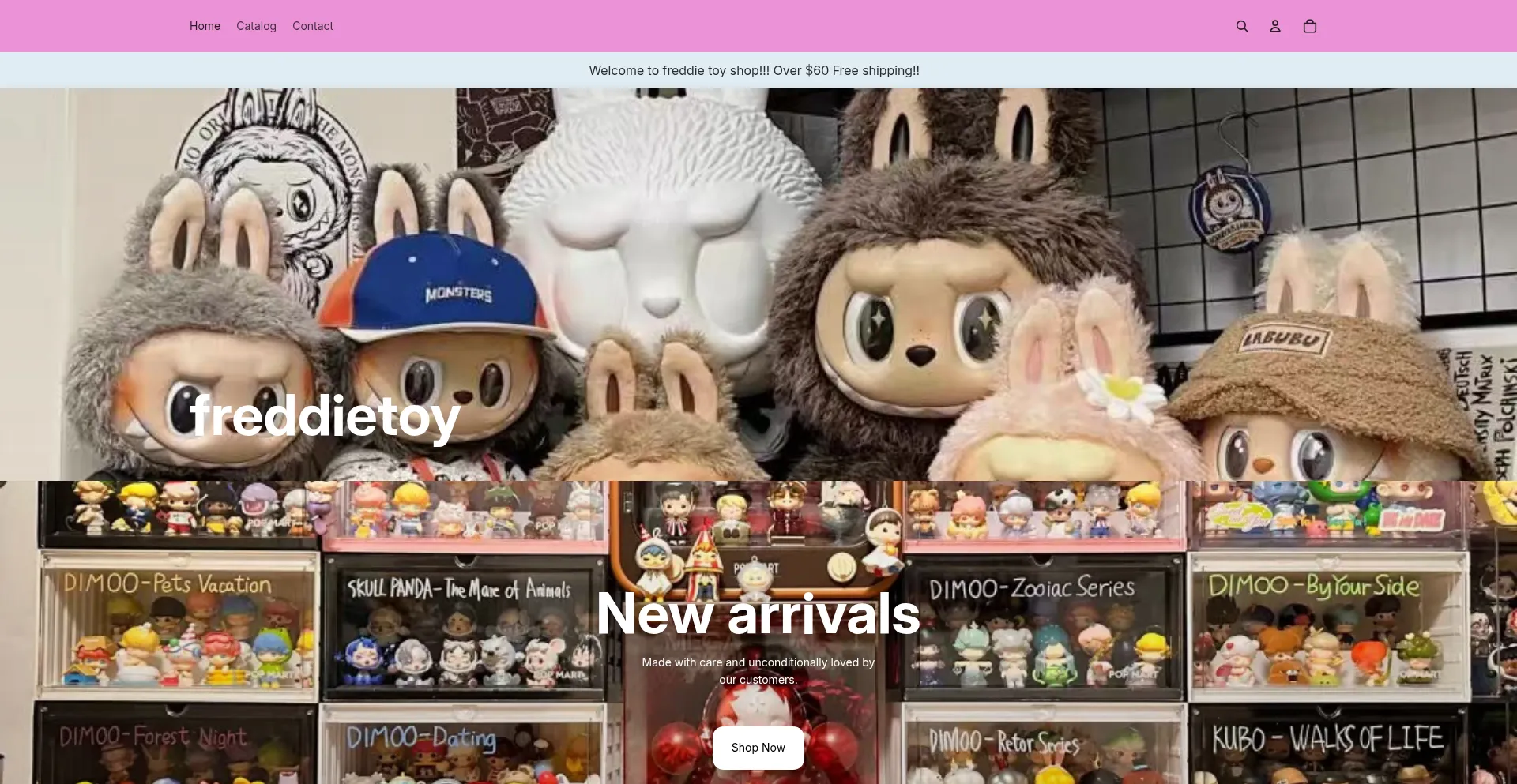 Website screenshot of Freddietoy.com