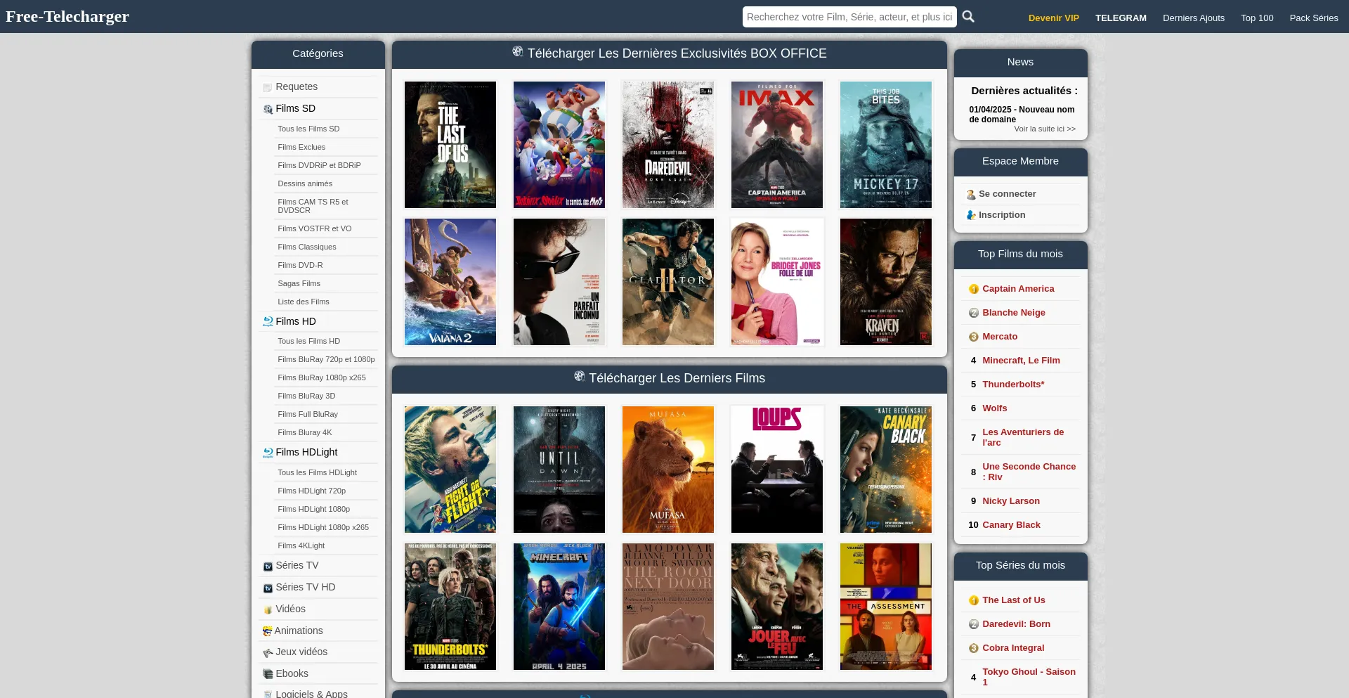 Website screenshot of Free-telecharger.click