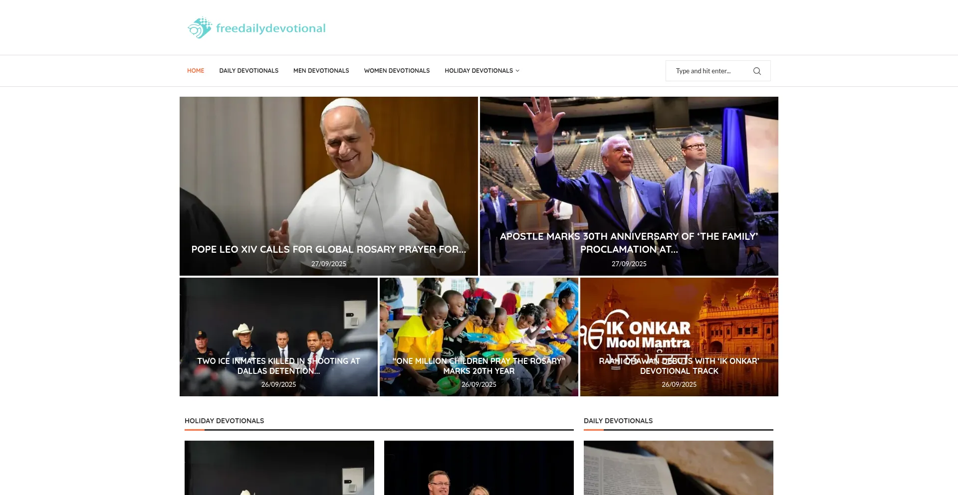 Freedailydevotional.com Screenshot