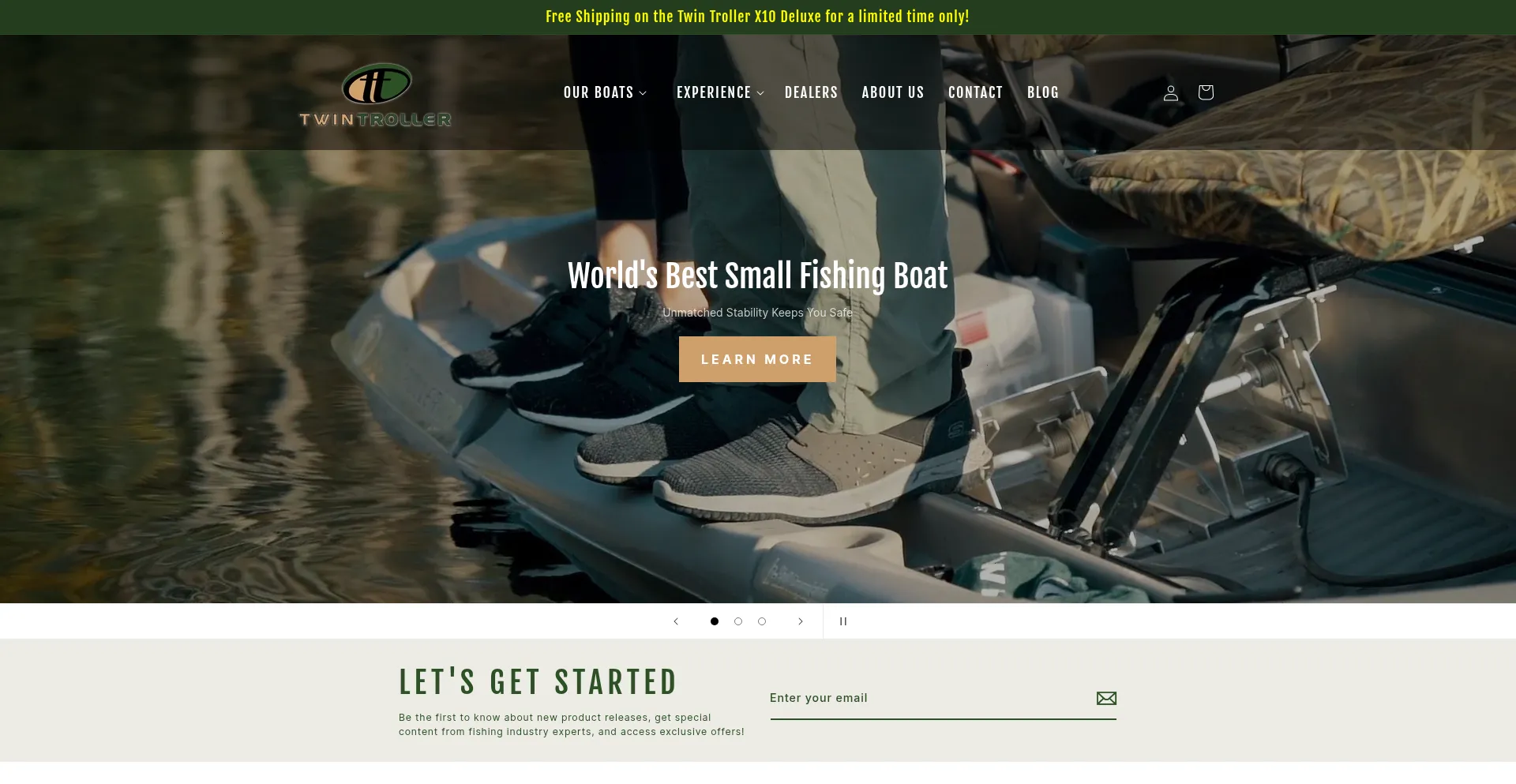 Website screenshot of Freedomelectricmarine.com