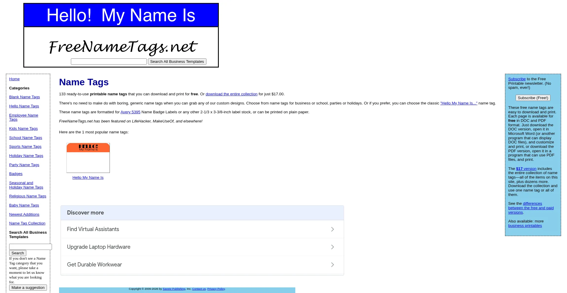 Freenametags.net