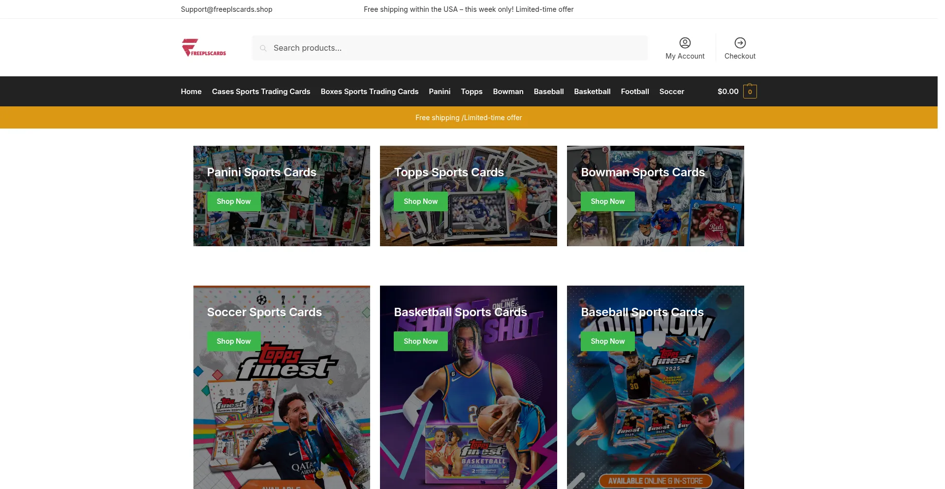 Freeplscards.shop Screenshot