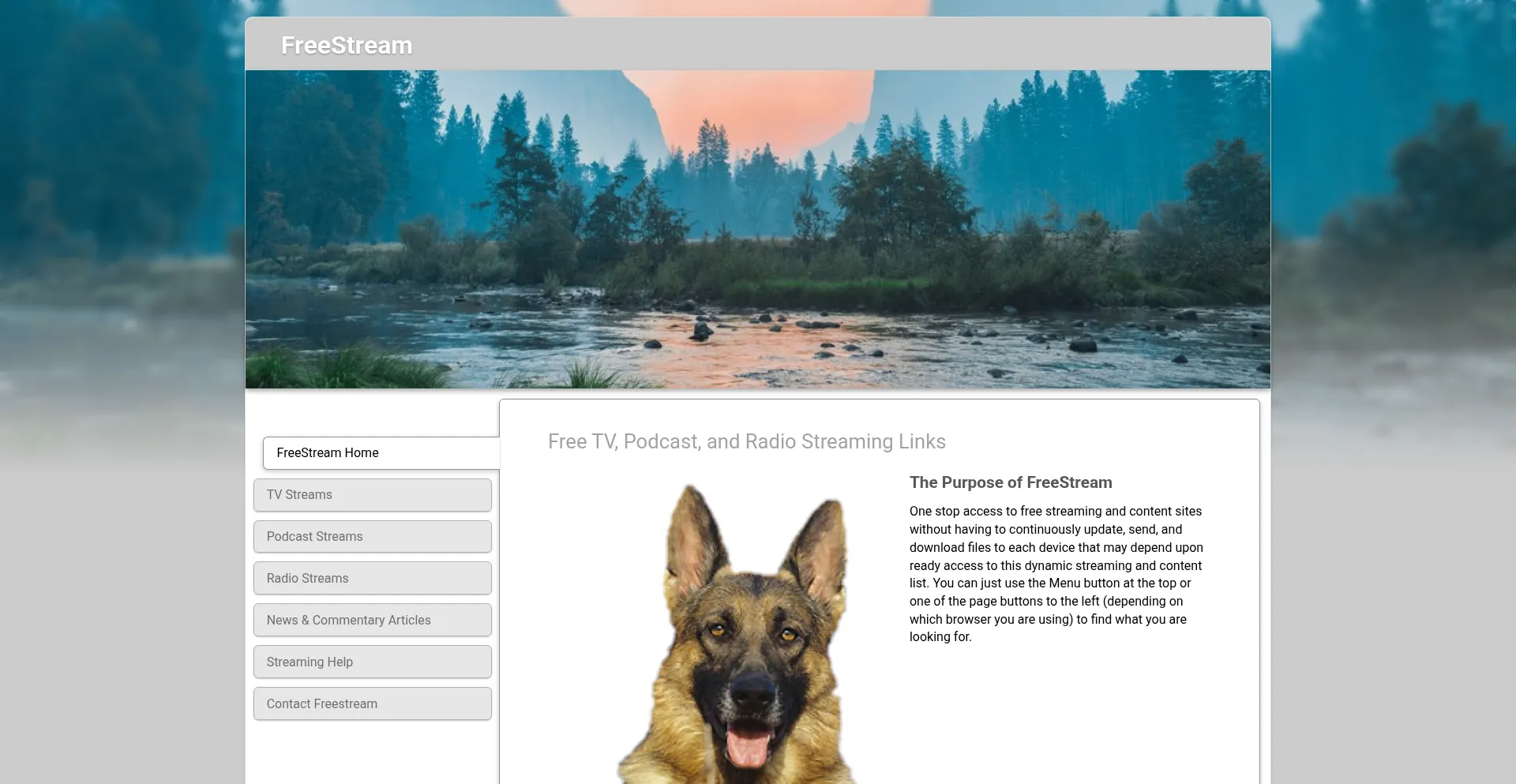 Website screenshot of Freestream.simdif.com