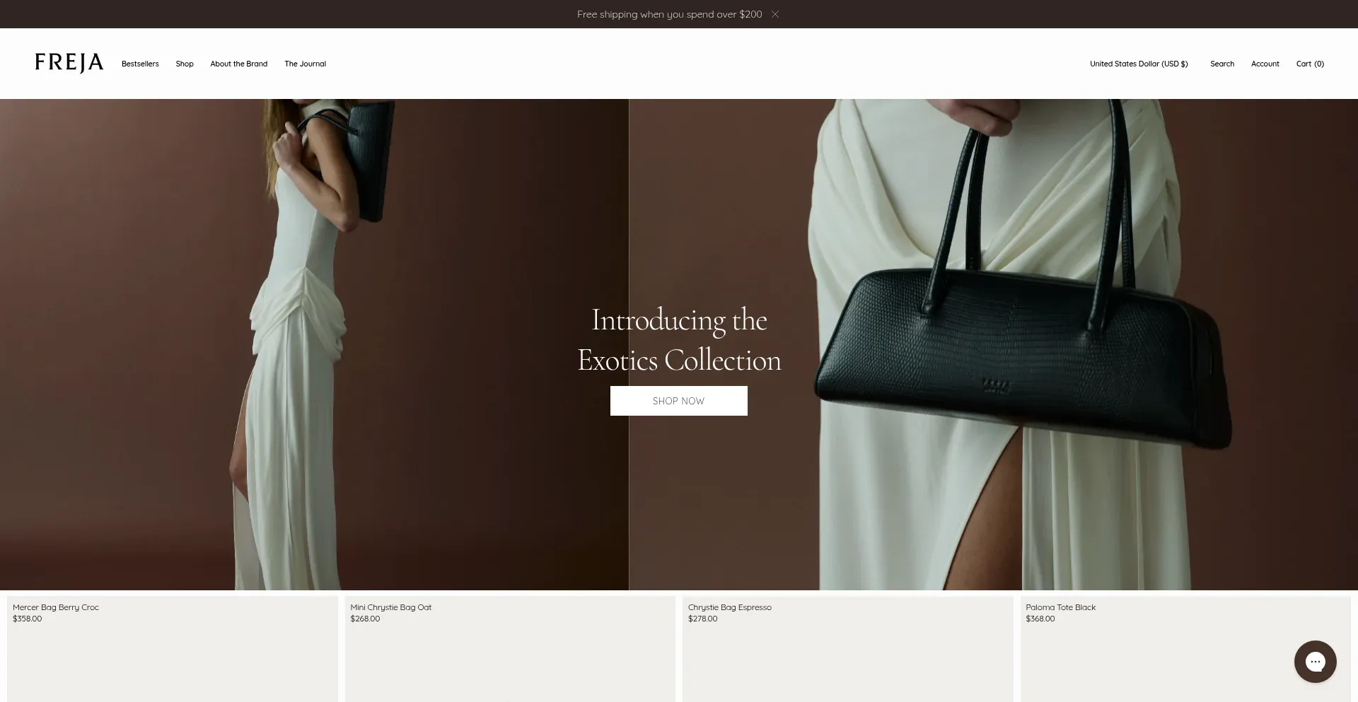 Website screenshot of Frejanyc.com