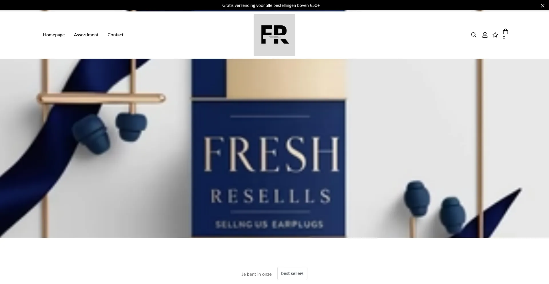 Website screenshot of Freshresell.store