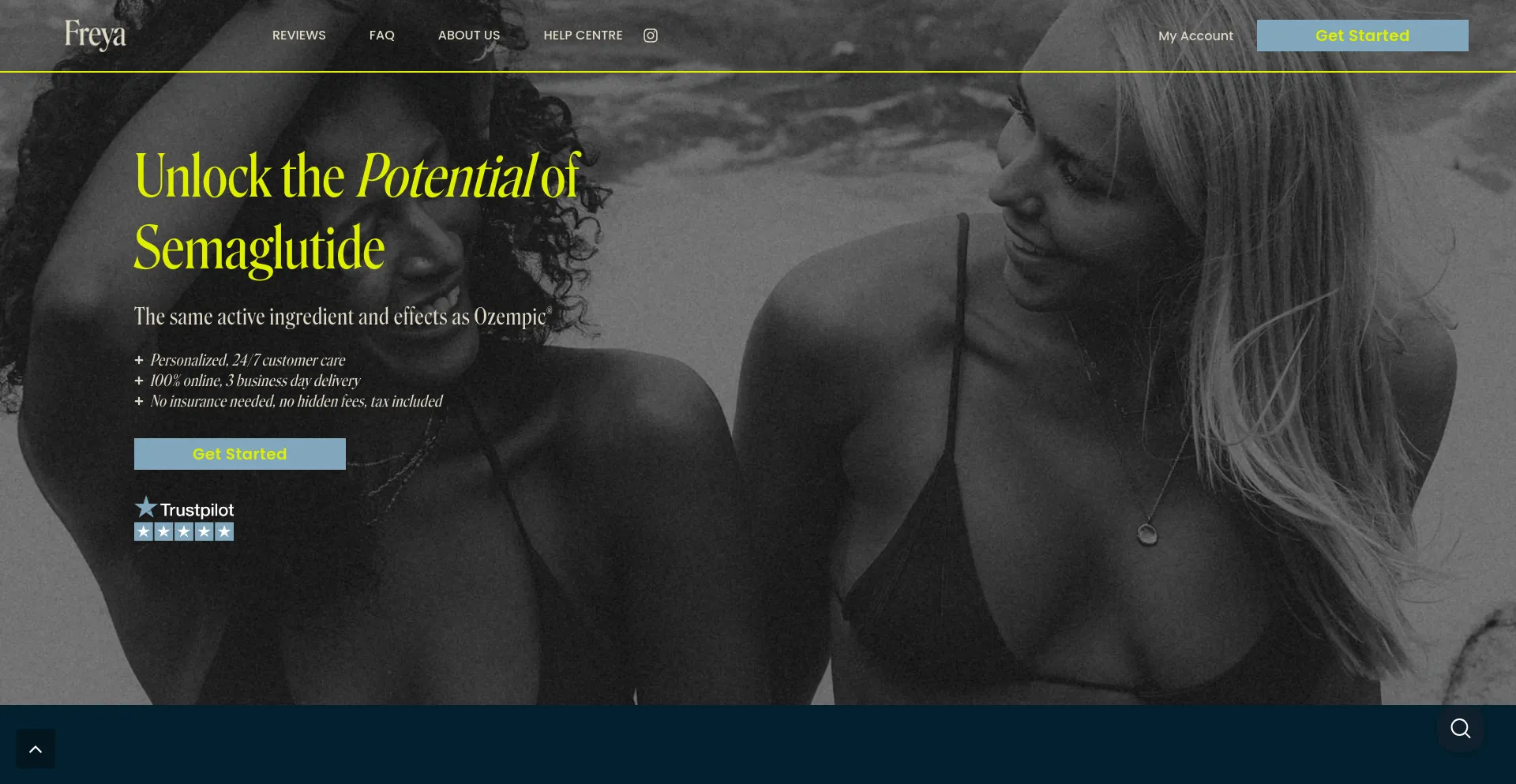 Website screenshot of Freyameds.com