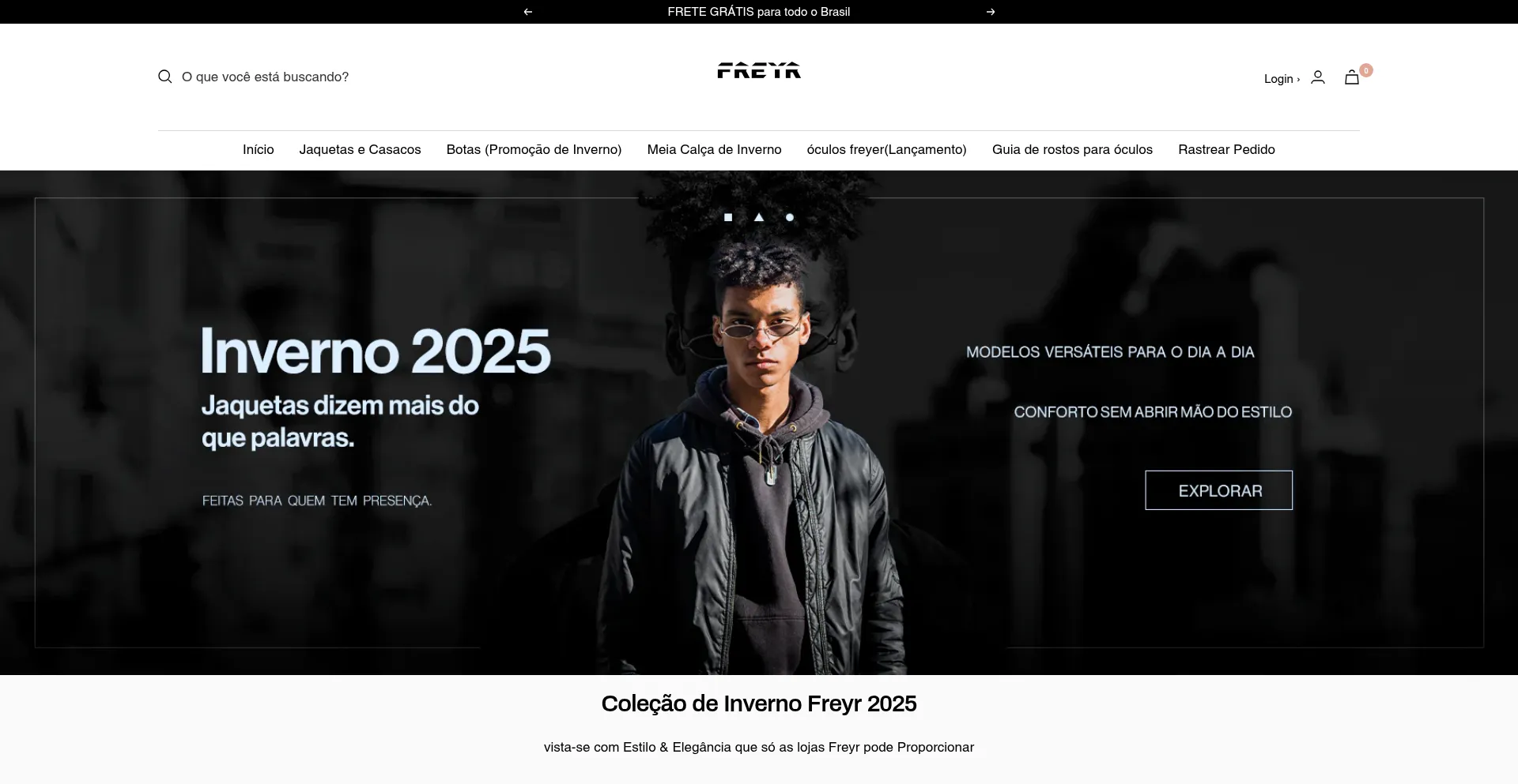 Website screenshot of Freyrstore.com