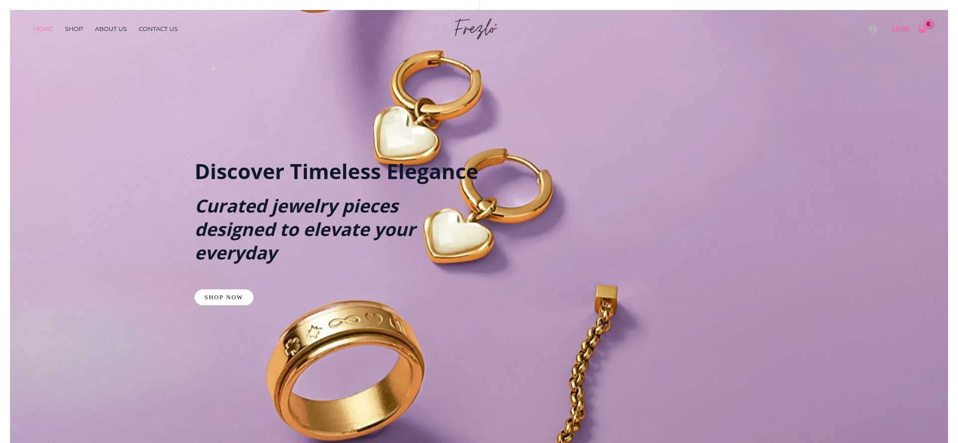 Website screenshot of Frezlo.com