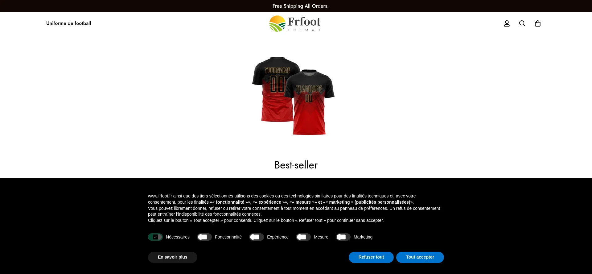 Website screenshot of Frfoot.fr