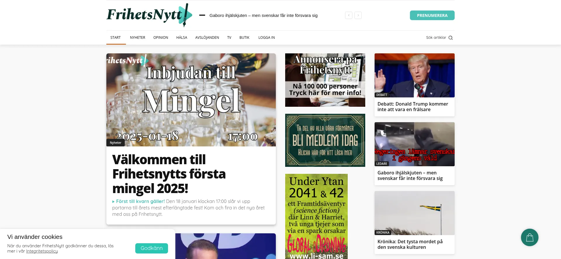 Frihetsnytt.se Screenshot