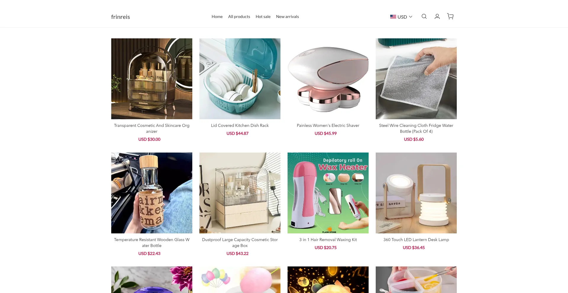 Website screenshot of Frinreis.com