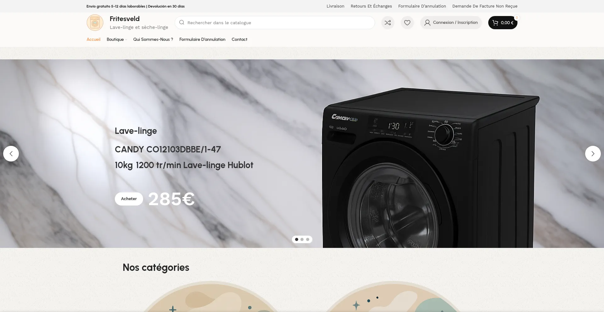 Website screenshot of Fritesveld.eu