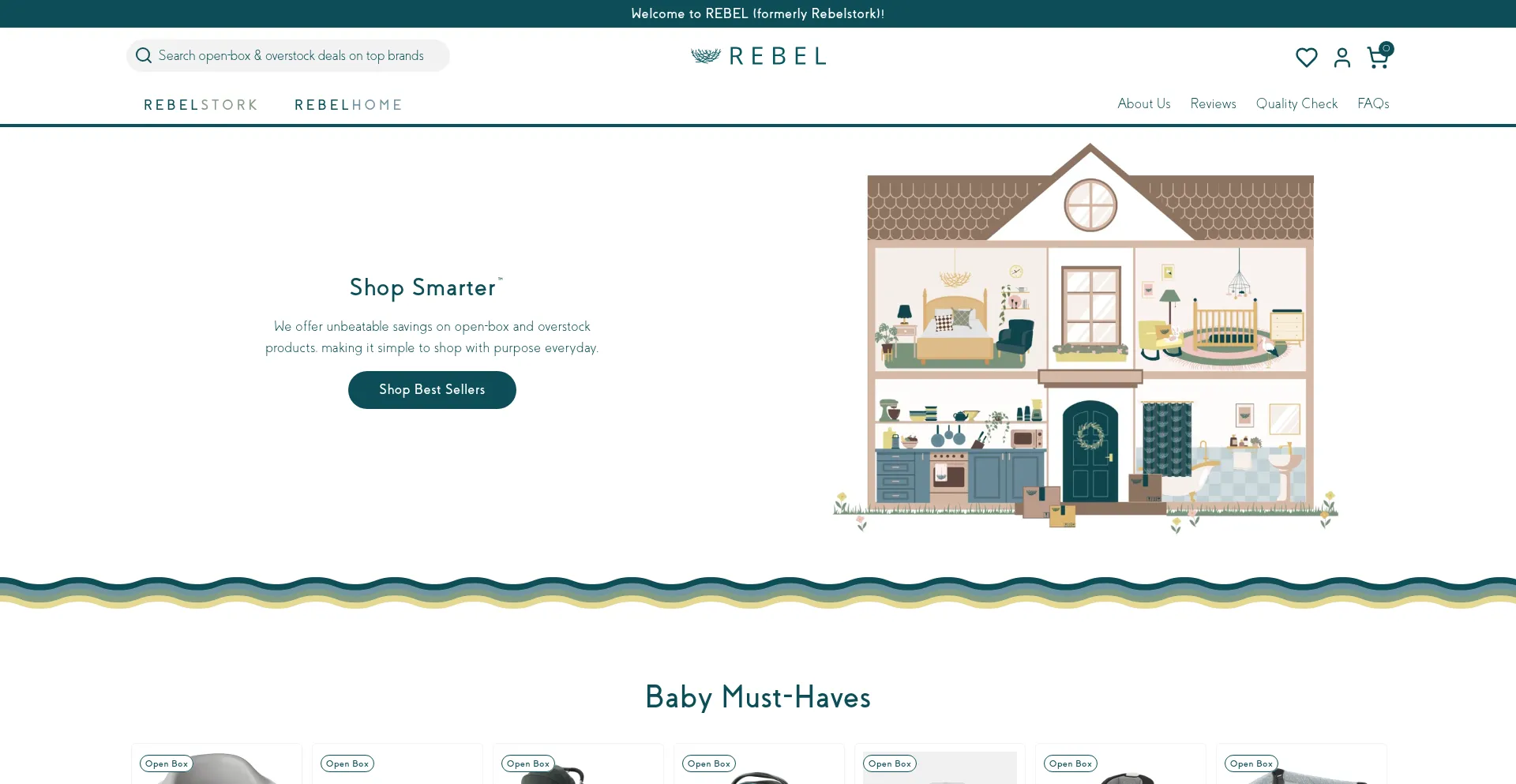 Website screenshot of Fromrebel.com