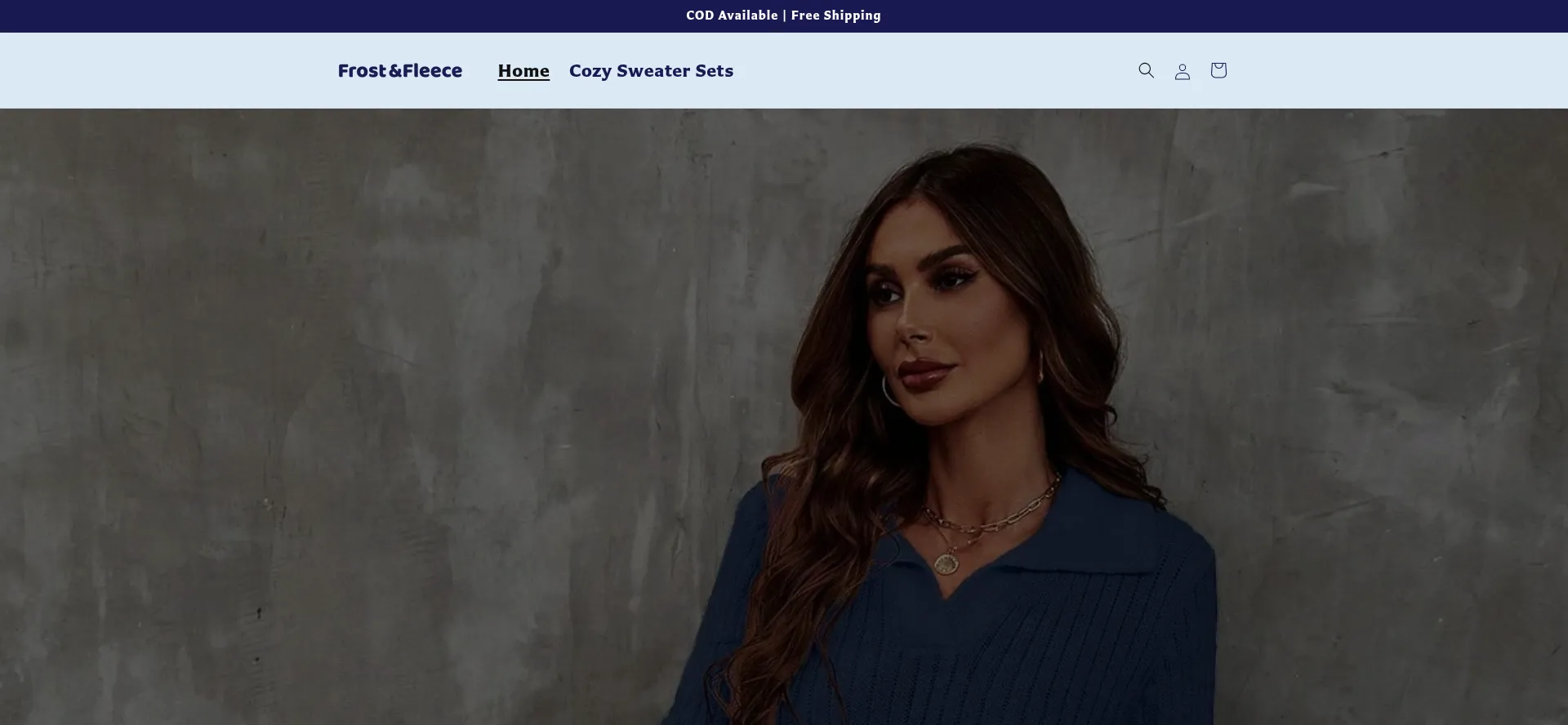 Website screenshot of Frost-fleece.store