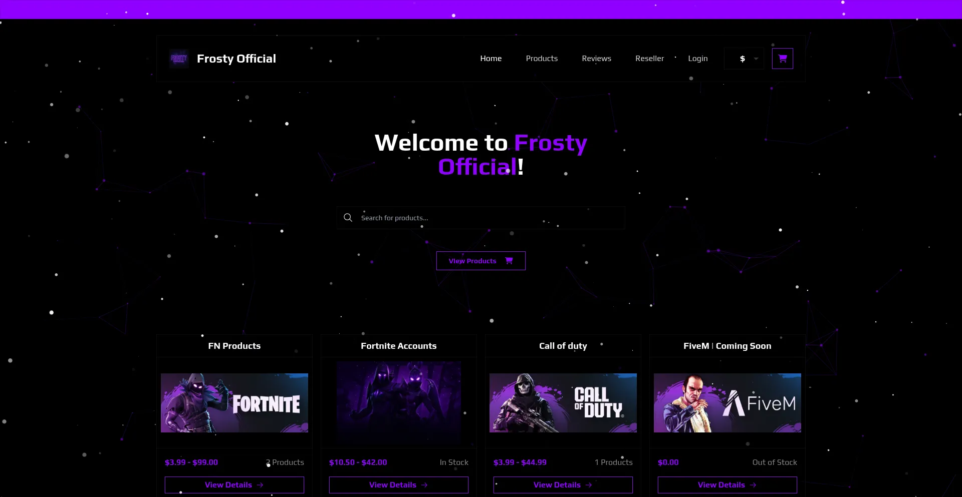 Frostyofficial.mysellauth.com Screenshot
