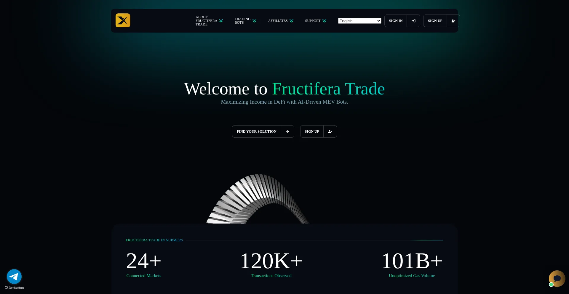 Website screenshot of Fructiferatrade.com