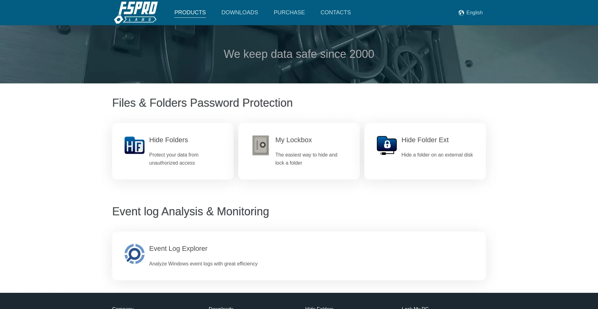 Website screenshot of Fspro.net