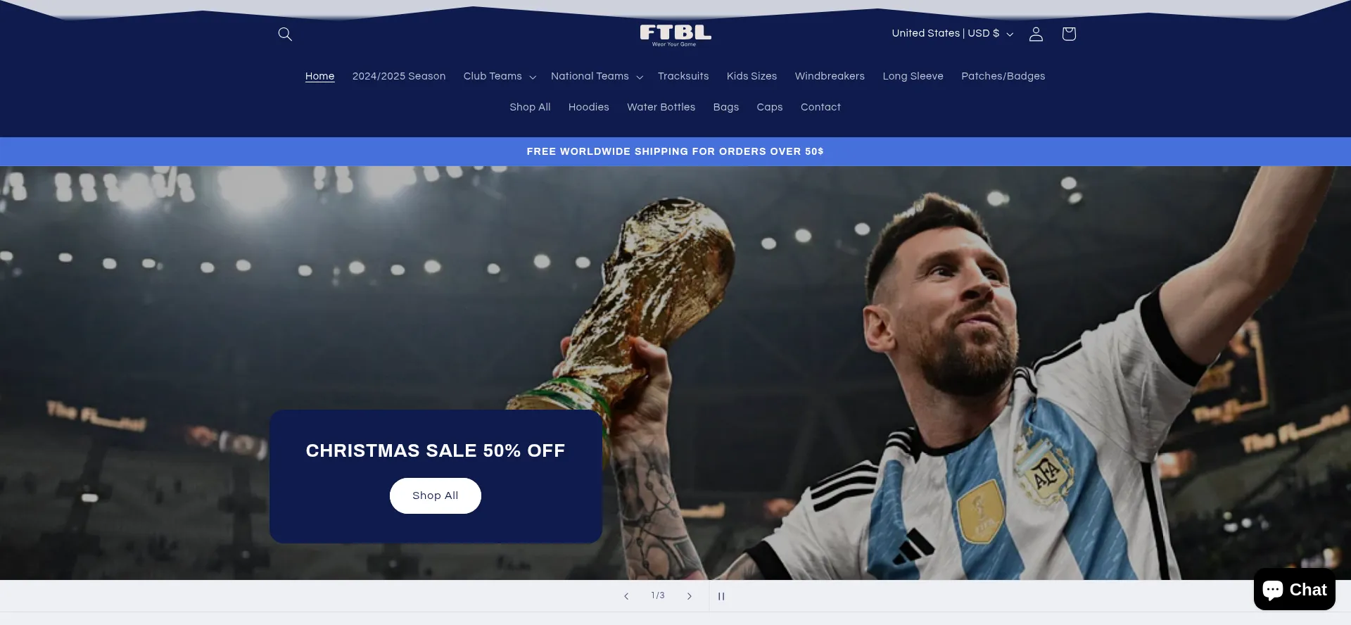 Website screenshot of Ftbl4all.com