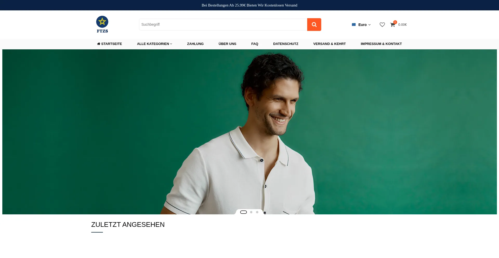 Website screenshot of Ftzs.net