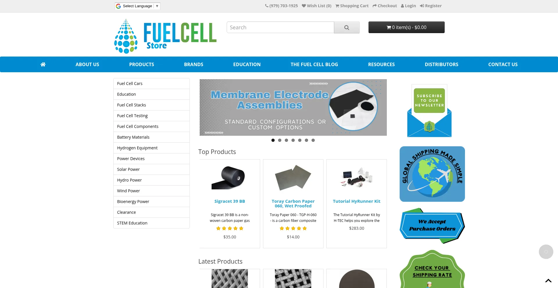 Fuelcellstore.com Screenshot