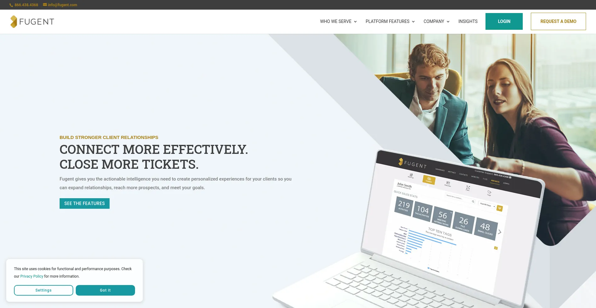 Website screenshot of Fugent.com