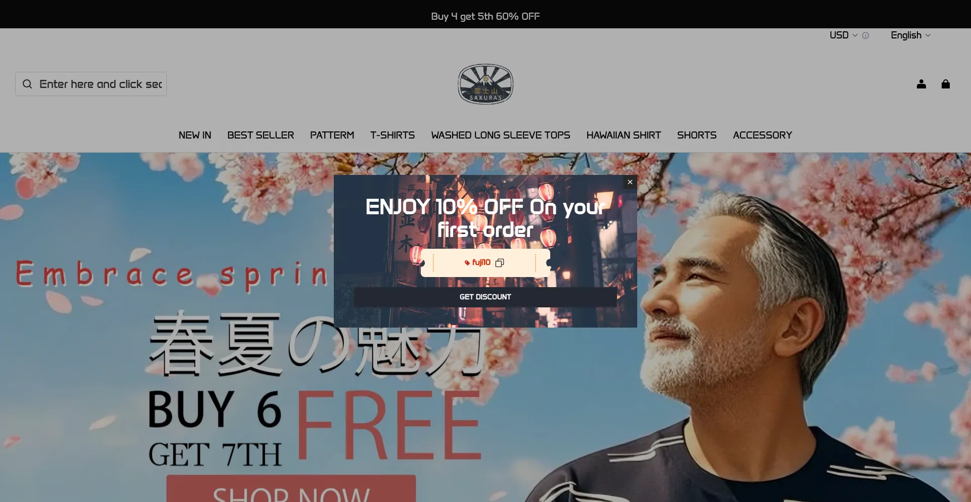 Website screenshot of Fujisakuras.com