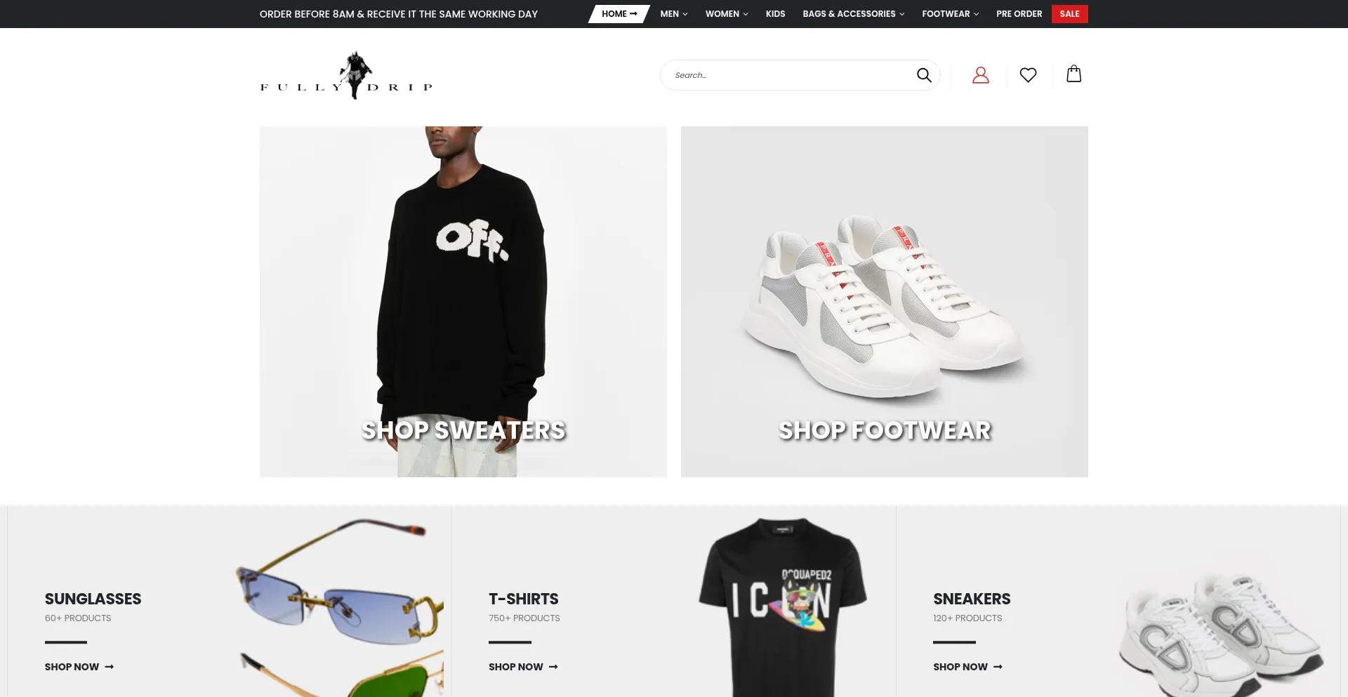 Website screenshot of Fullydrip.com