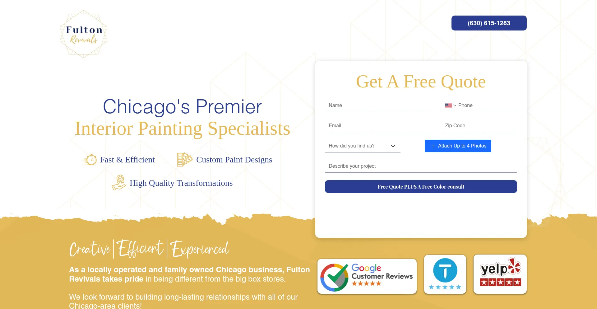 Website screenshot of Fultonrevivalschicago.com
