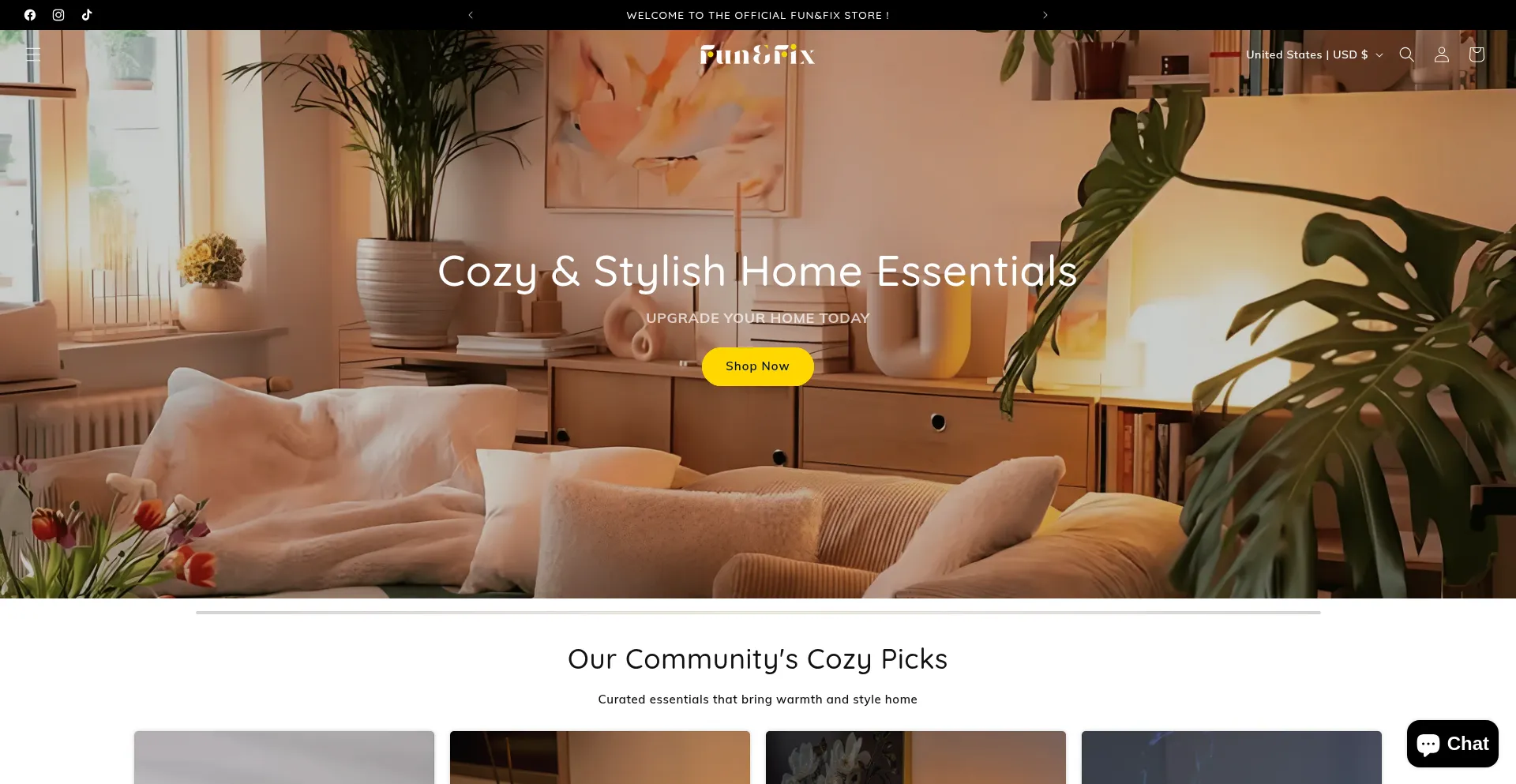 Website screenshot of Funandfix.com