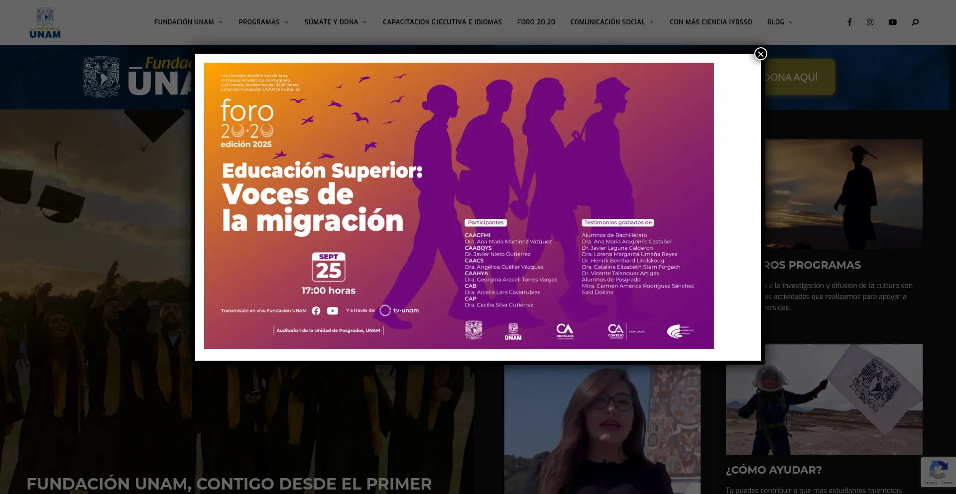 Fundacionunam.org.mx Screenshot