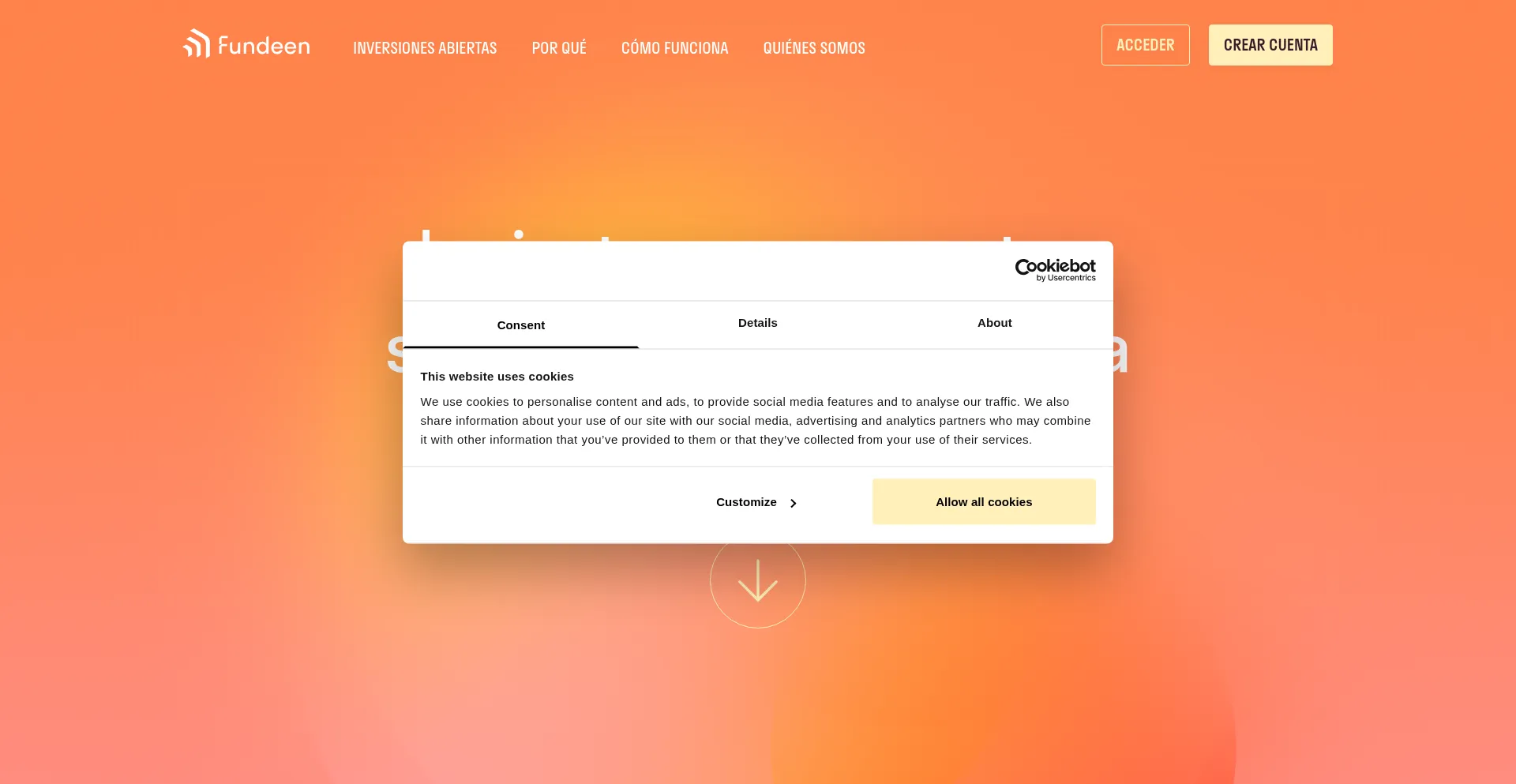 Fundeen.com Screenshot
