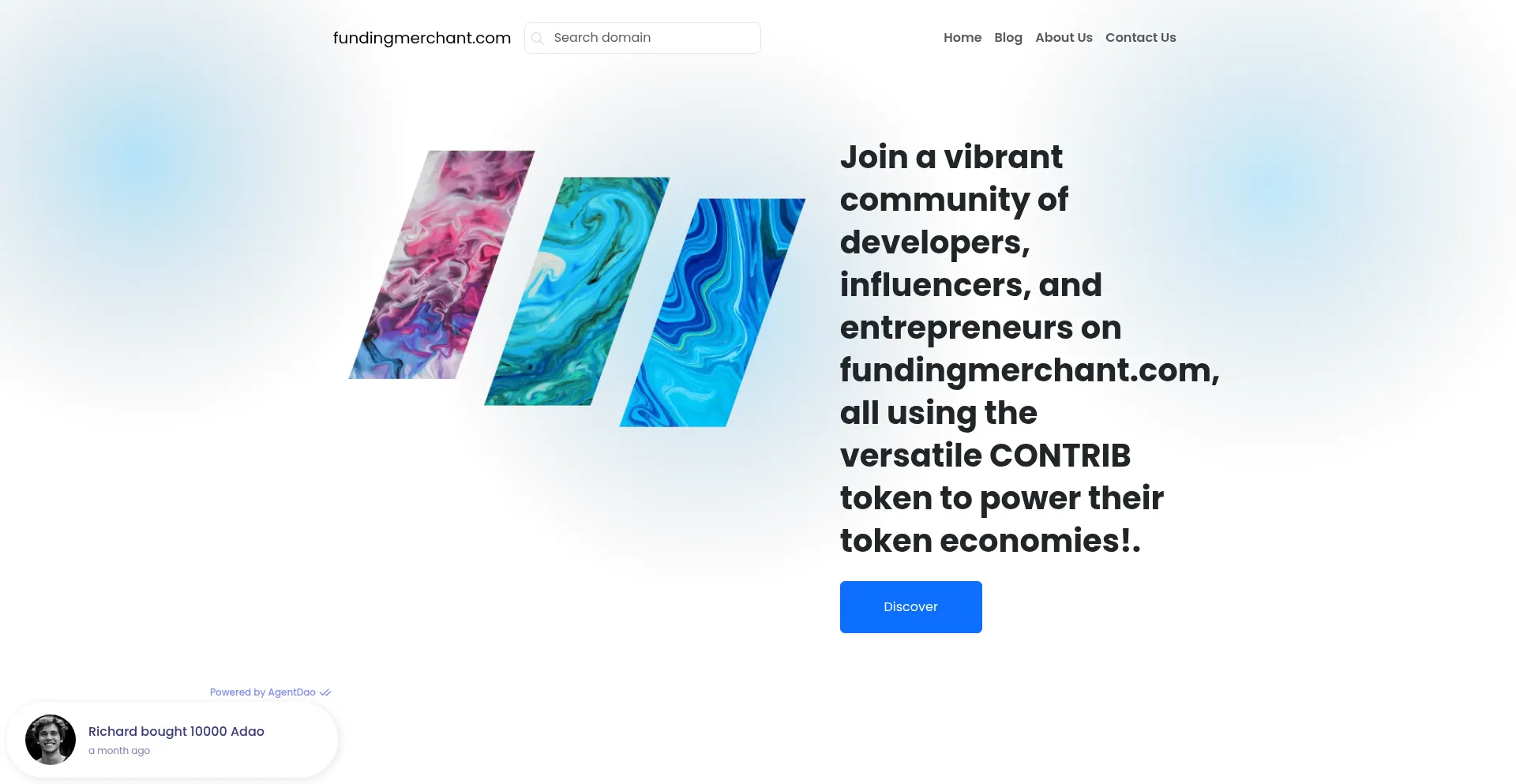 Website screenshot of Fundingmerchant.com