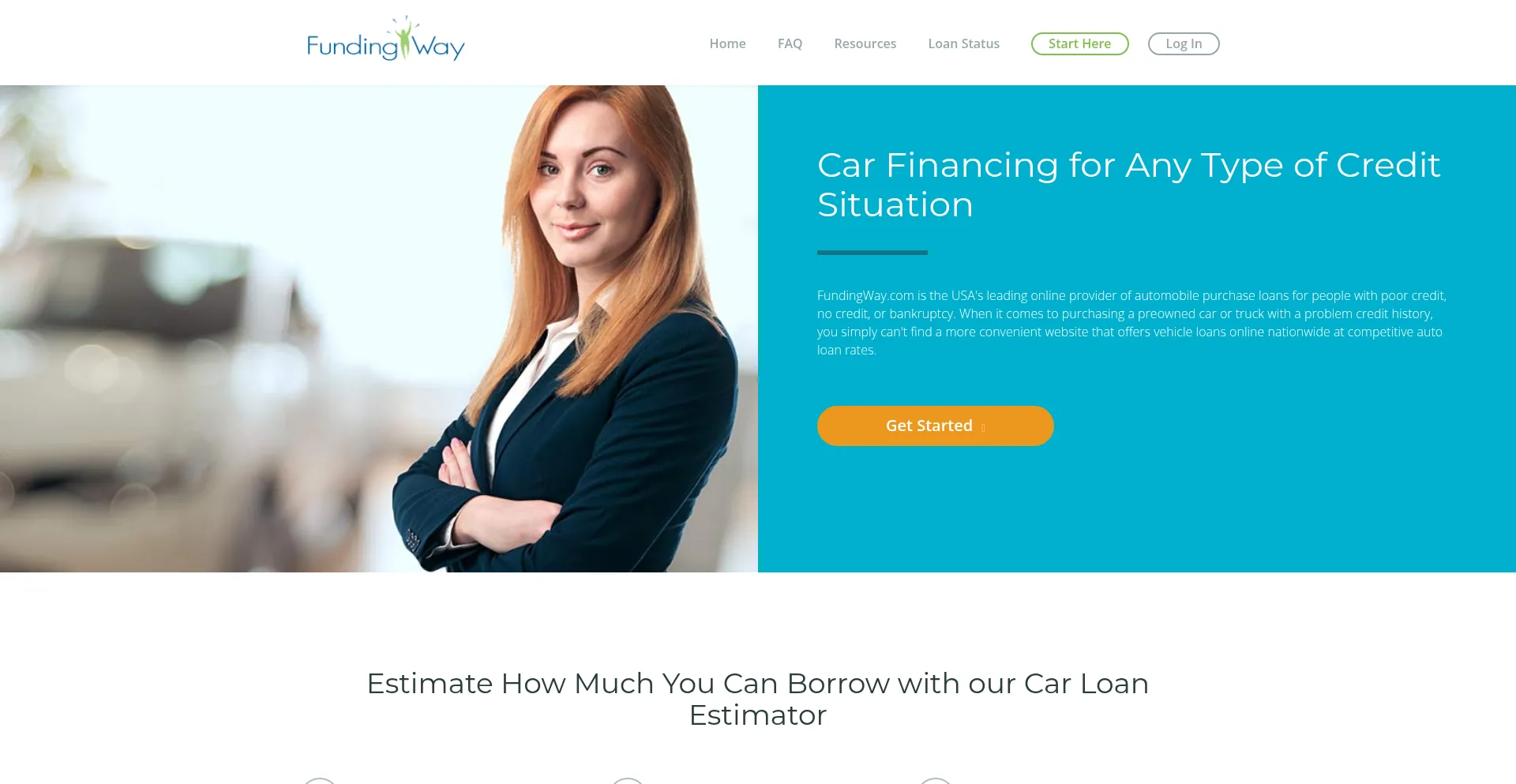 Website screenshot of Fundingway.com