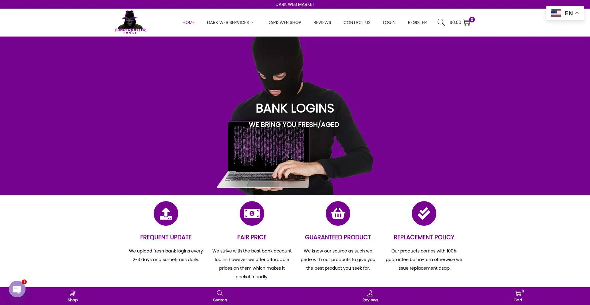 Website screenshot of Fundtransfertools.com