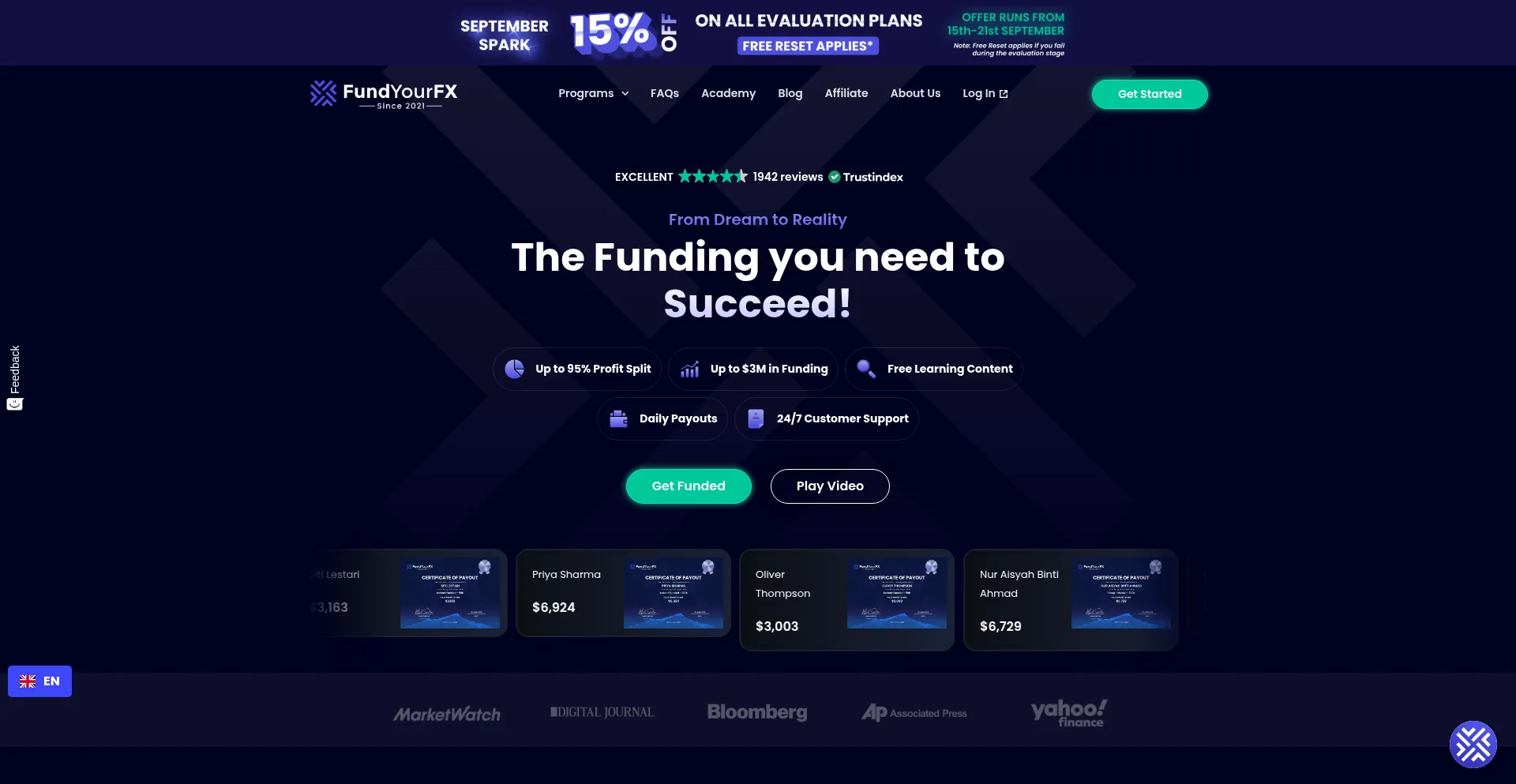 Fundyourfx.com Screenshot