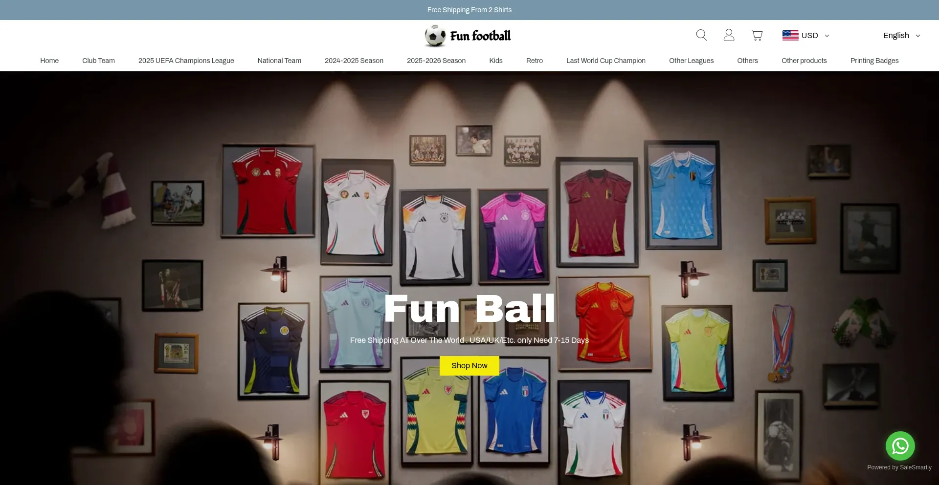 Website screenshot of Funftball.vip