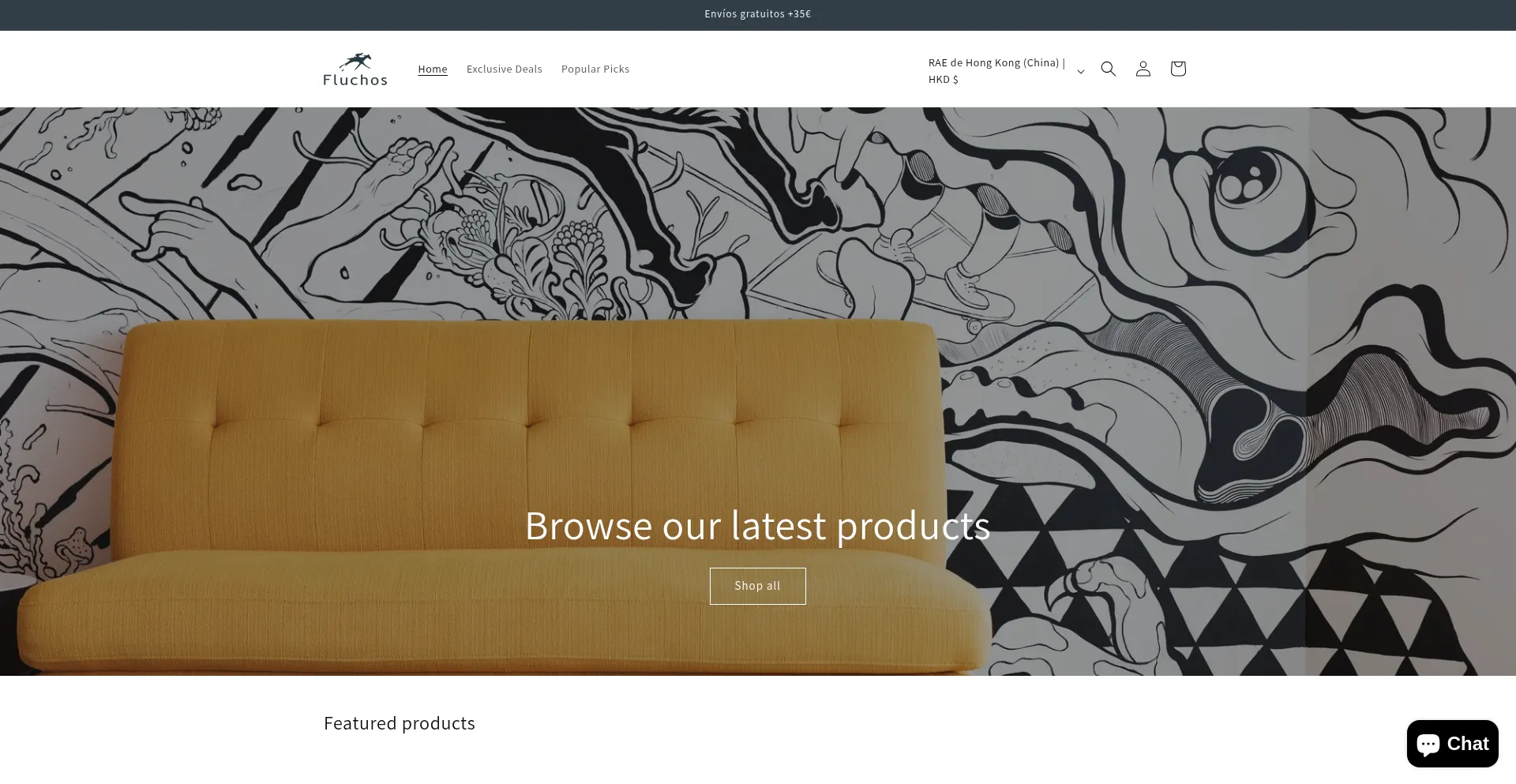 Website screenshot of Fungartine.com