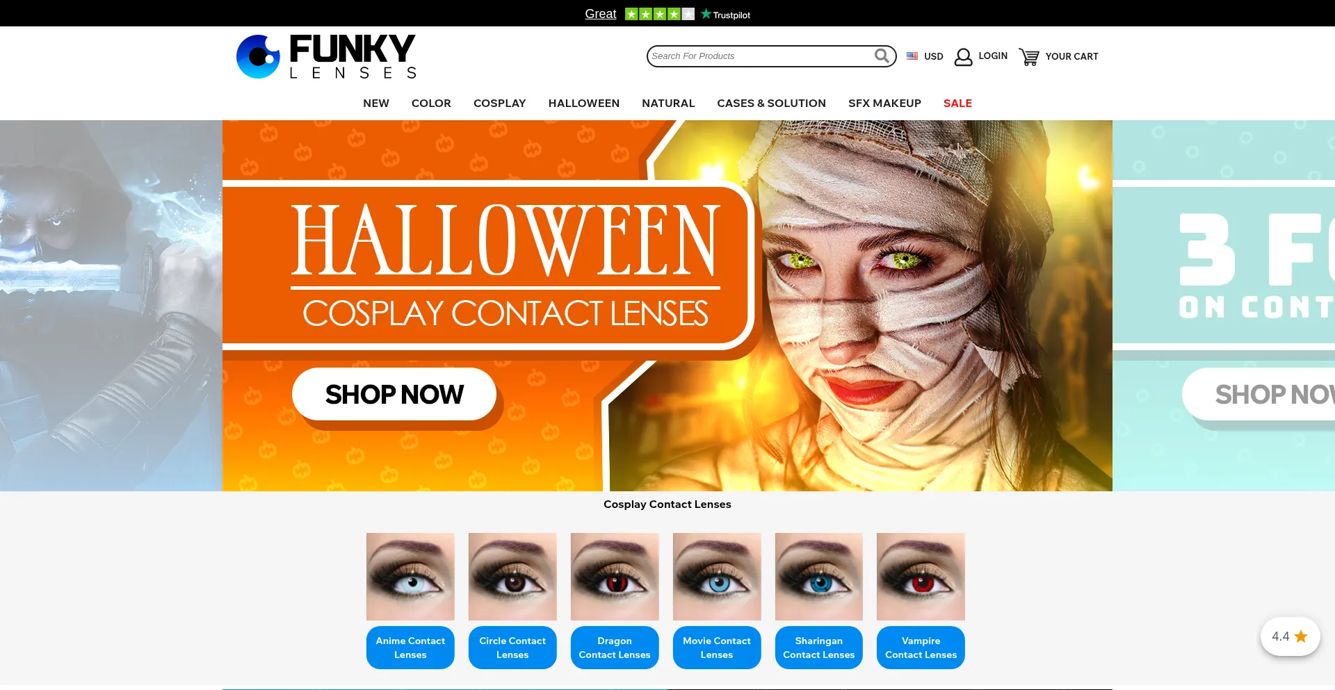 Funkylenses.com Screenshot