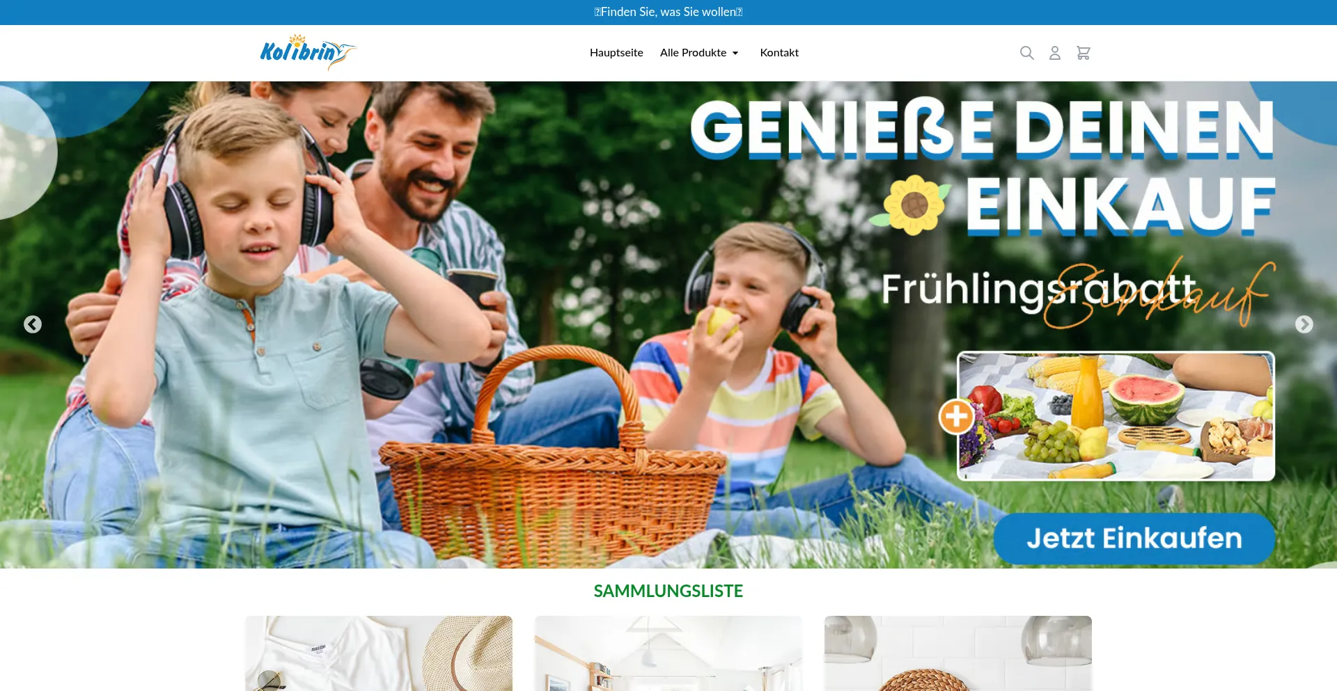 Website screenshot of Funnel.kolibrin.de